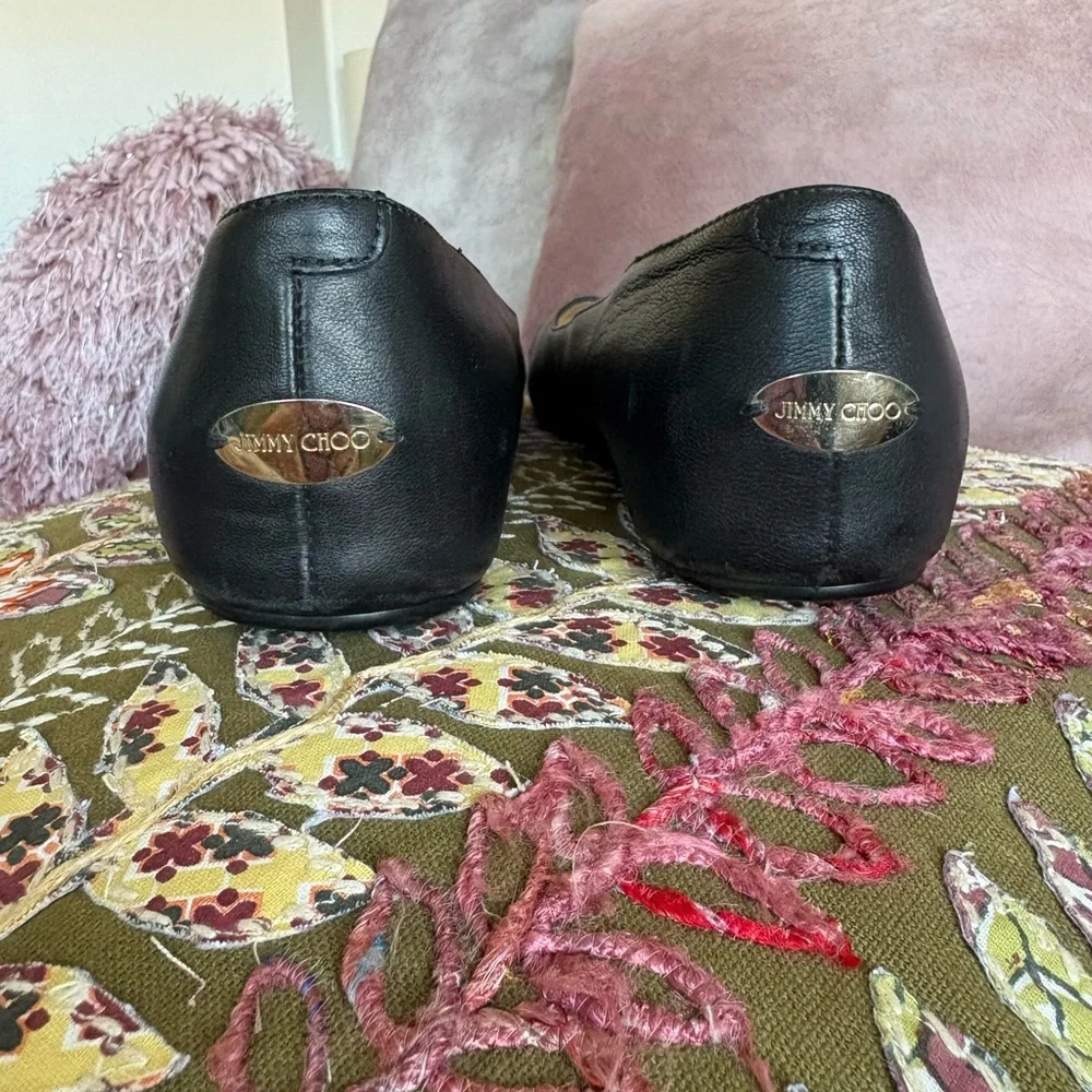 Jimmy Choo Python Capped Flats 40 - Picture 4 of 8